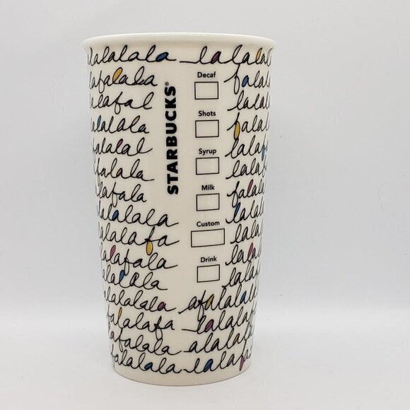 Starbucks Holiday 2011 Series Falalalala Double Walled Ceramic Tumbler - Picture 3 of 6